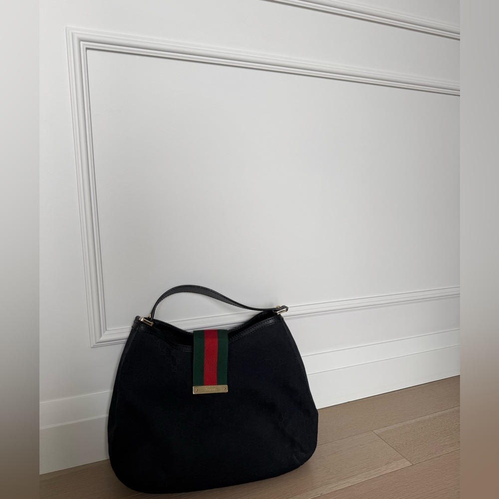 GUCCI - Hobo Web Black Purse